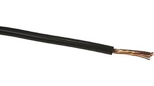 Stranded Wire PVC 2.5mm² Annealed Copper Black 25m